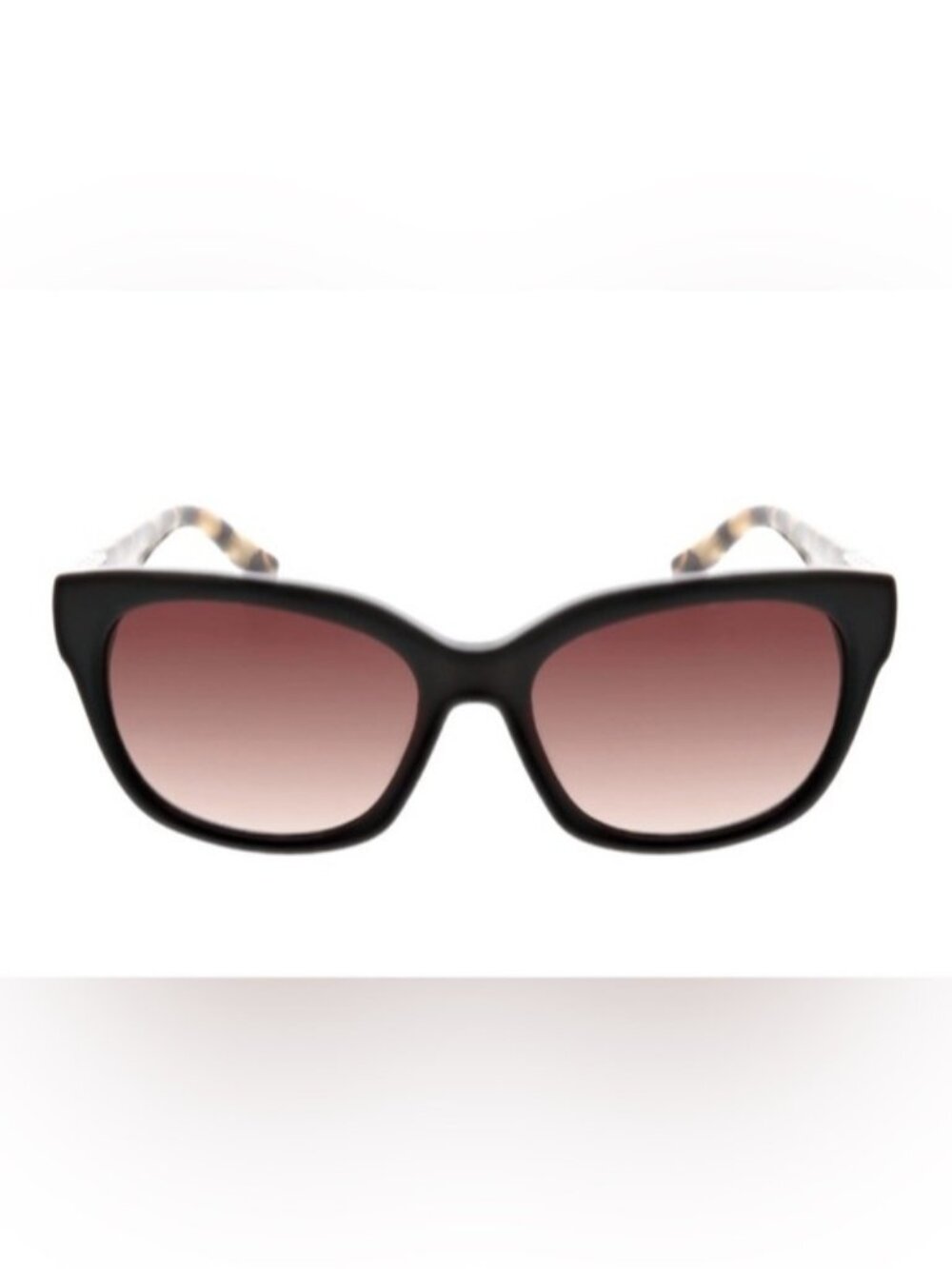 Oscar de la Renta Black Frame Sunglasses with Brown Gradient Lenses